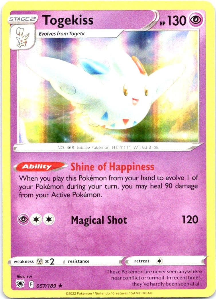 Togekiss 057/189 Holo Rare Astral Radiance Pokemon Near Mint