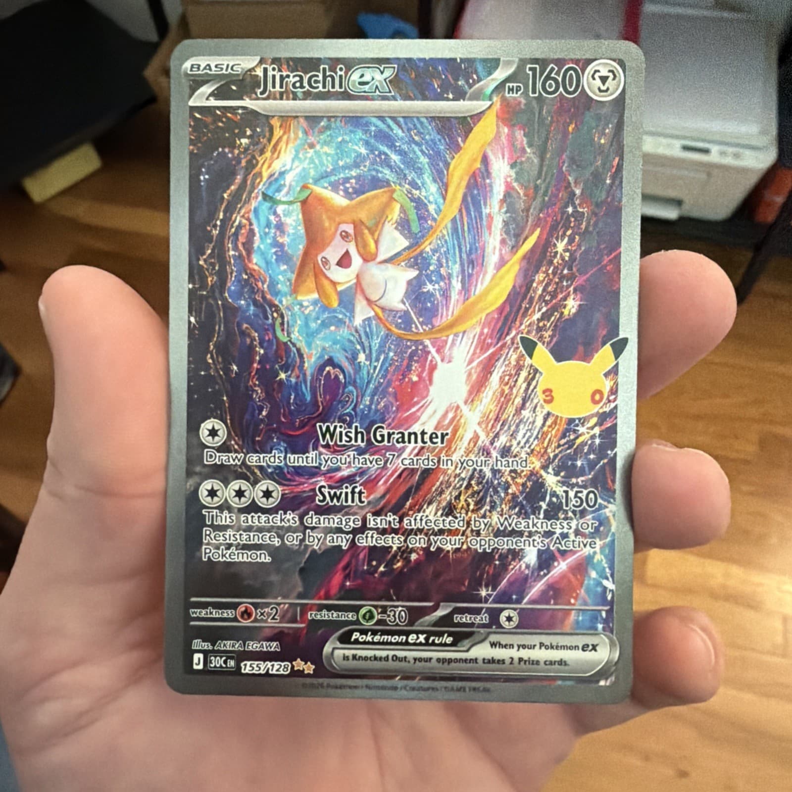 Pokemon Jirachi ex #155/128 ME: 30th Celebration Near Mint or Better