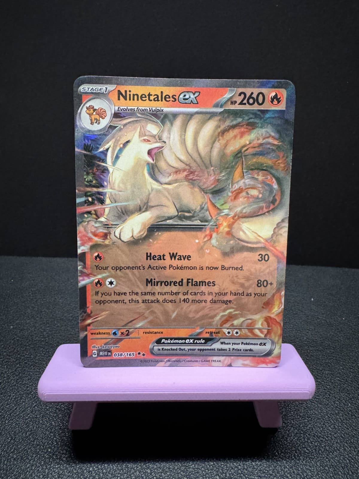 Ninetales ex 038/165 Double Rare Scarlet & Violet 151 Pokemon Holo