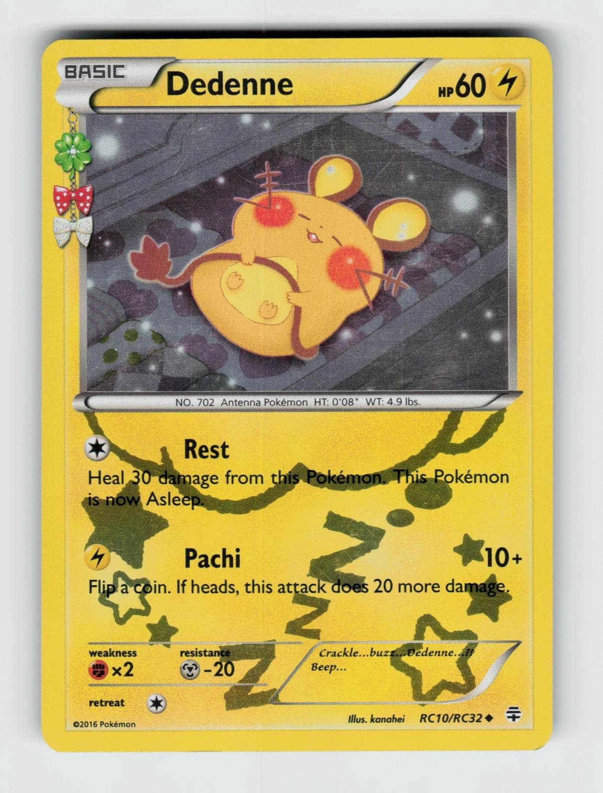 Dedenne RC10/RC32 Holo Uncommon Generations Pokemon 2016 Lightly Played