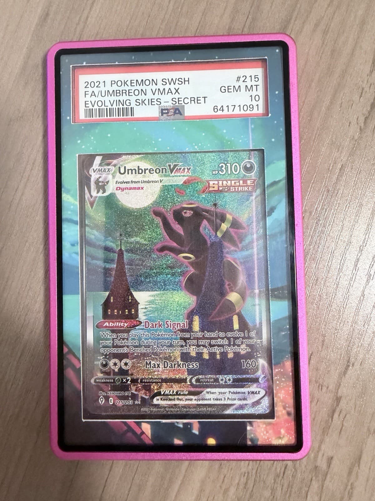 2021 Pokemon SWSH Evolving Skies Umbreon VMAX #215/203 PSA 10 GEM MINT