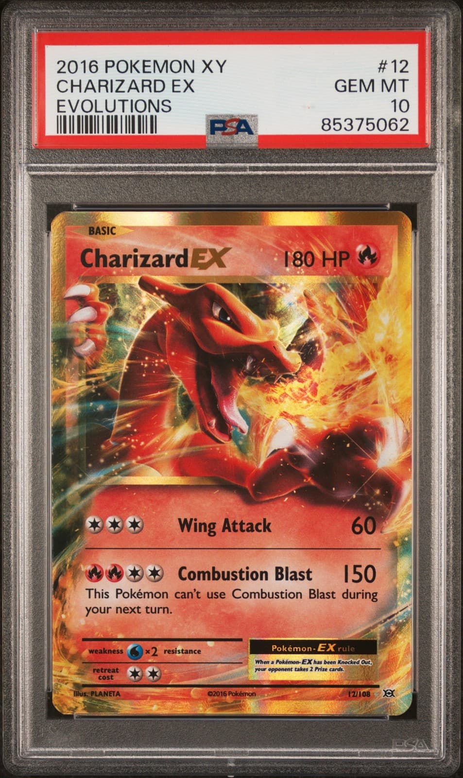 Charizard EX 12/108 Evolutions Pokemon PSA 10