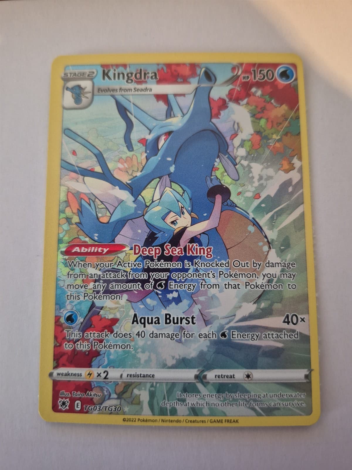 Kingdra TG03/TG30 Trainer Gallery Holo Pokemon TCG Astral Radiance Full Art