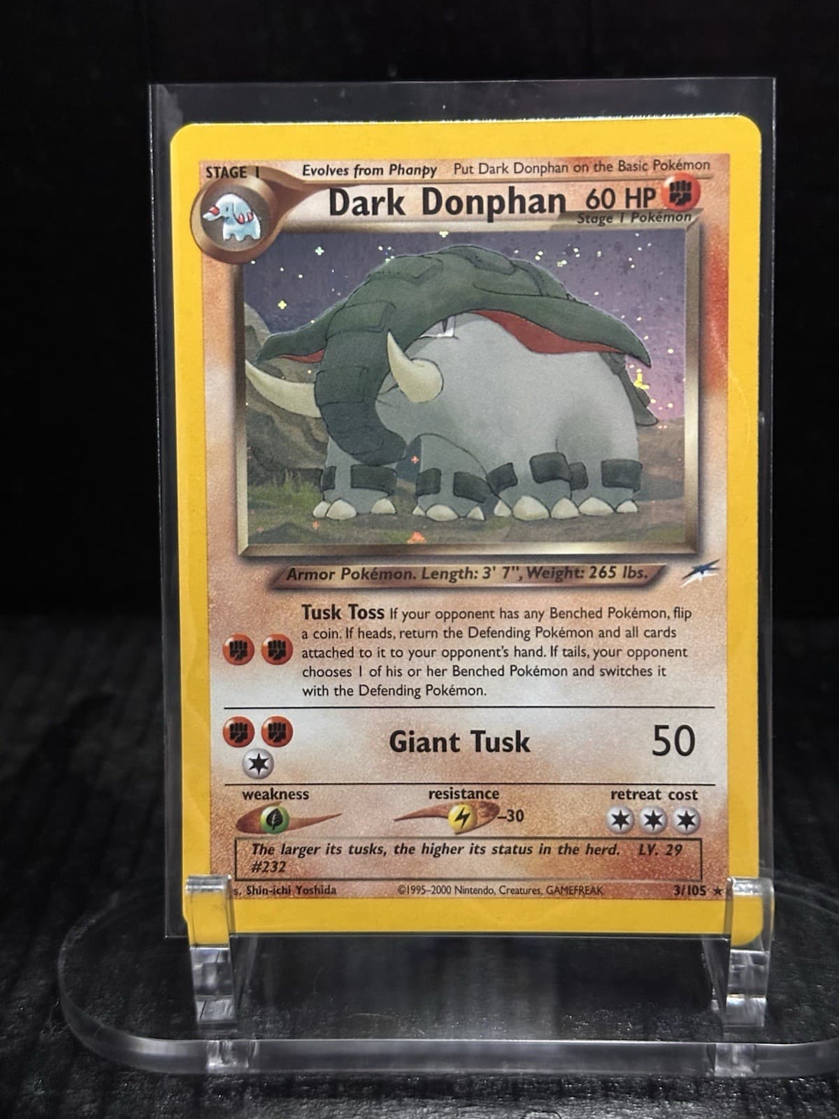 Wizards of the Coast Pokemon TCG Dark Donphan 3/105 Neo Destiny Holo Rare