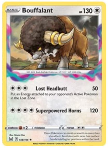 Bouffalant 148/196   Rare- Pokemon SWSH11 Lost Origins M/NM- New