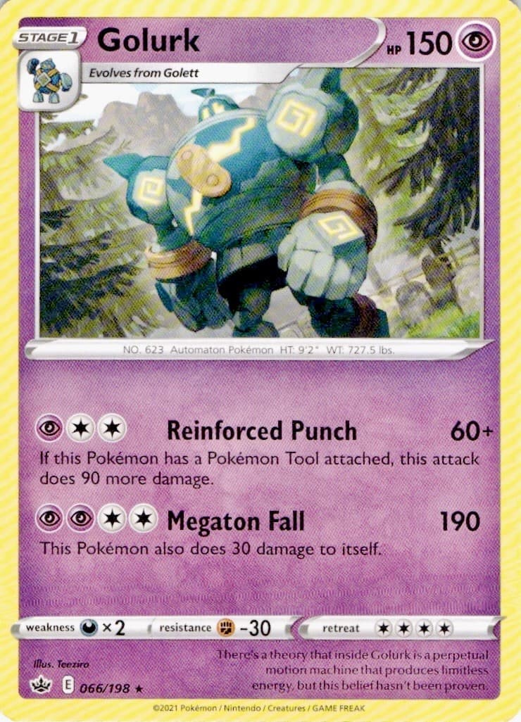 Golurk 066/198 Rare Chilling Reign Pokemon Near Mint