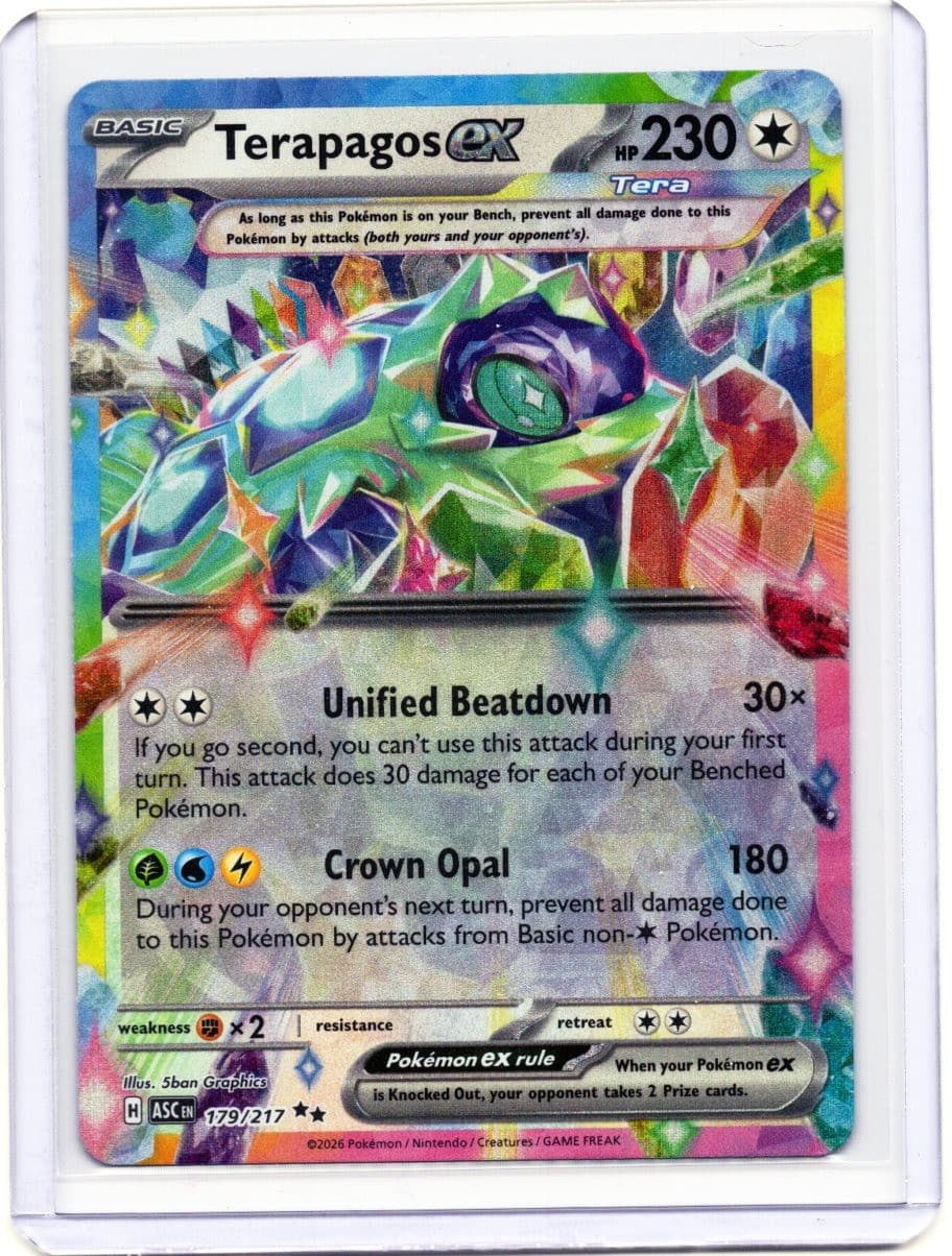 Pokemon Ascended Heroes Terapagos ex Card Holo #179/217