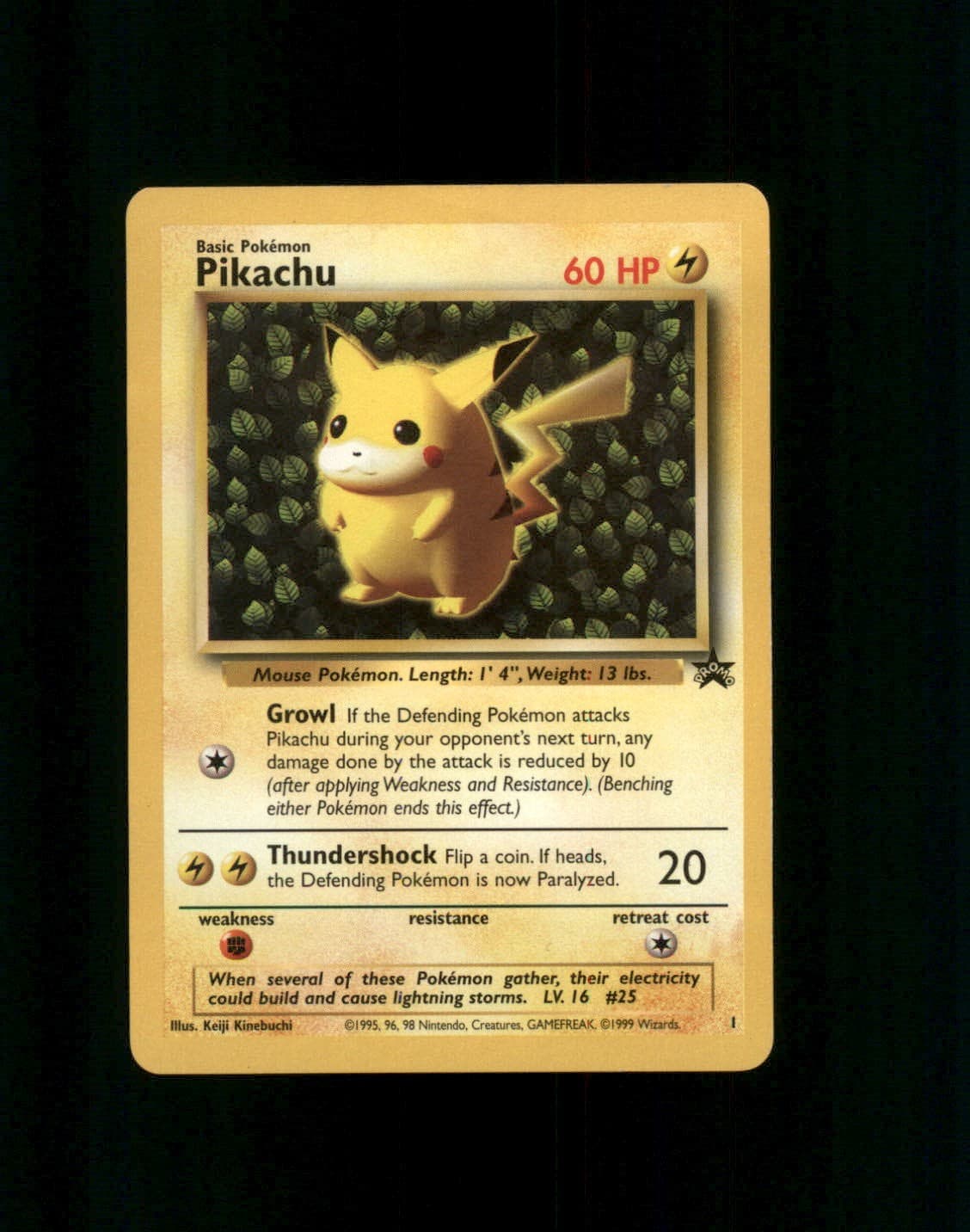 Pikachu 1 Promo Wizards Black Star Promos Pokemon Lightly Played