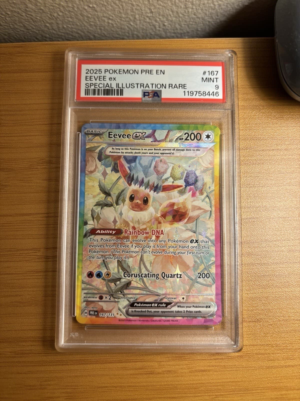 Pokemon PSA 9 Prismatic Evolutions Special Illustration Rare Eevee ex 167/131