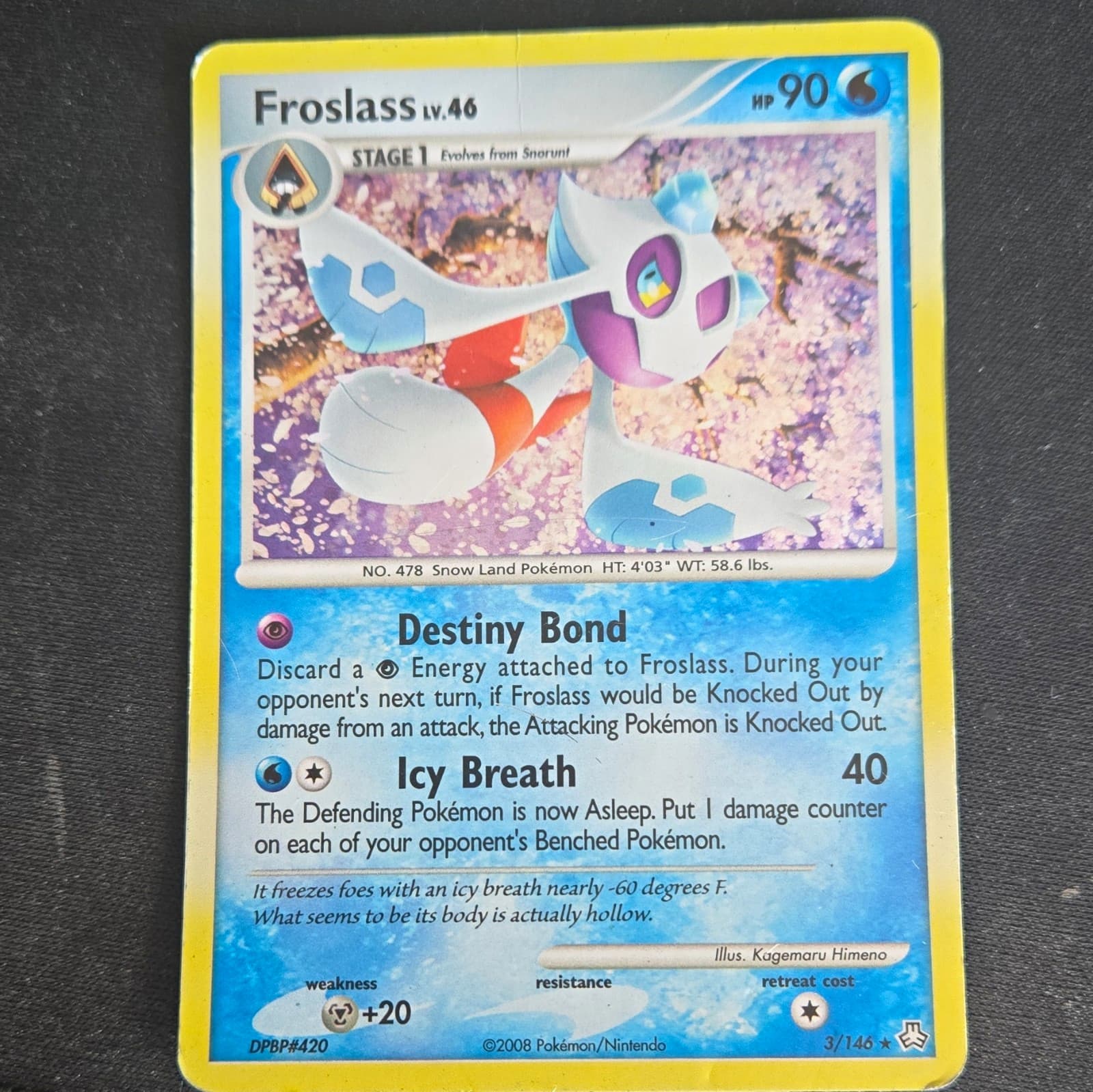 Pokemon TCG Froslass 3/146 Legends Awakened Holo Rare Stage 1 90 HP English