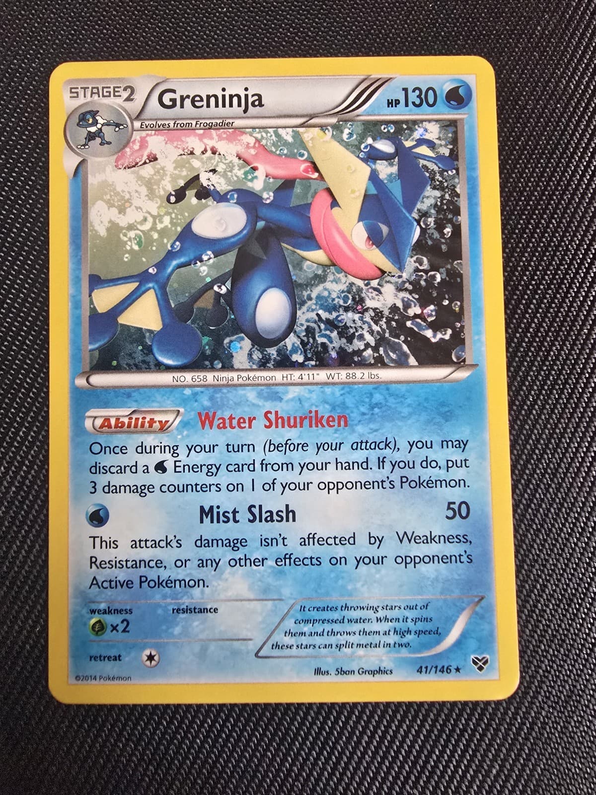 Pokemon Greninja Holo Card 41/146 XY Base NM