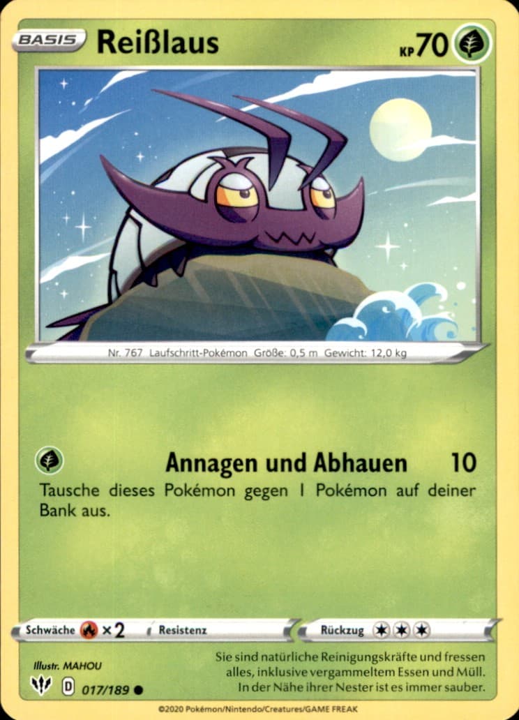 Pokemon 17/189 - Reißlaus  - Flammende Finsternis - Deutsch