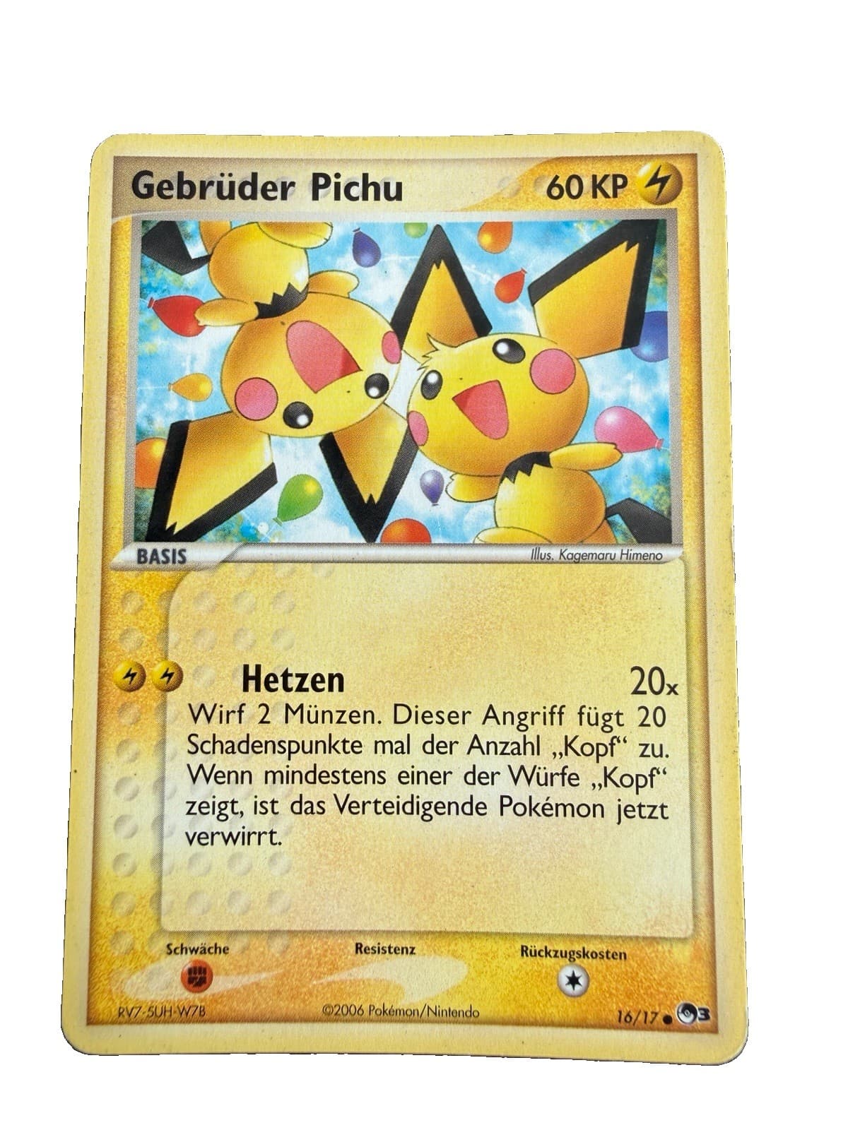 Pokémon Gebrüder Pichu 16/17 POP Series 3 Deutsch 2006 (LP)