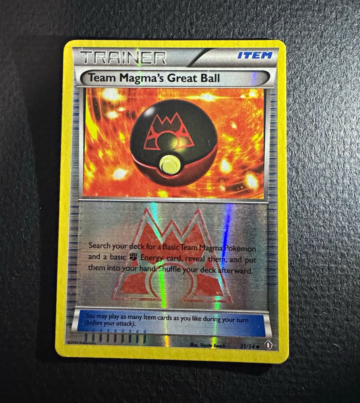 Team Magma's Great Ball 31/34 Double Crisis Holo Uncommon English 2015