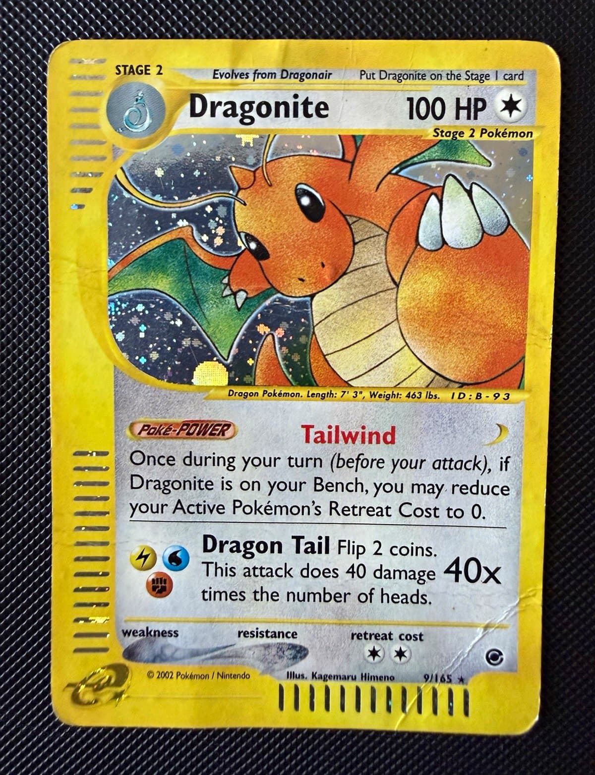 The Pokémon Company Dragonite 9/165 Expedition Stage 2 Holo Rare Eng 100HP 2002