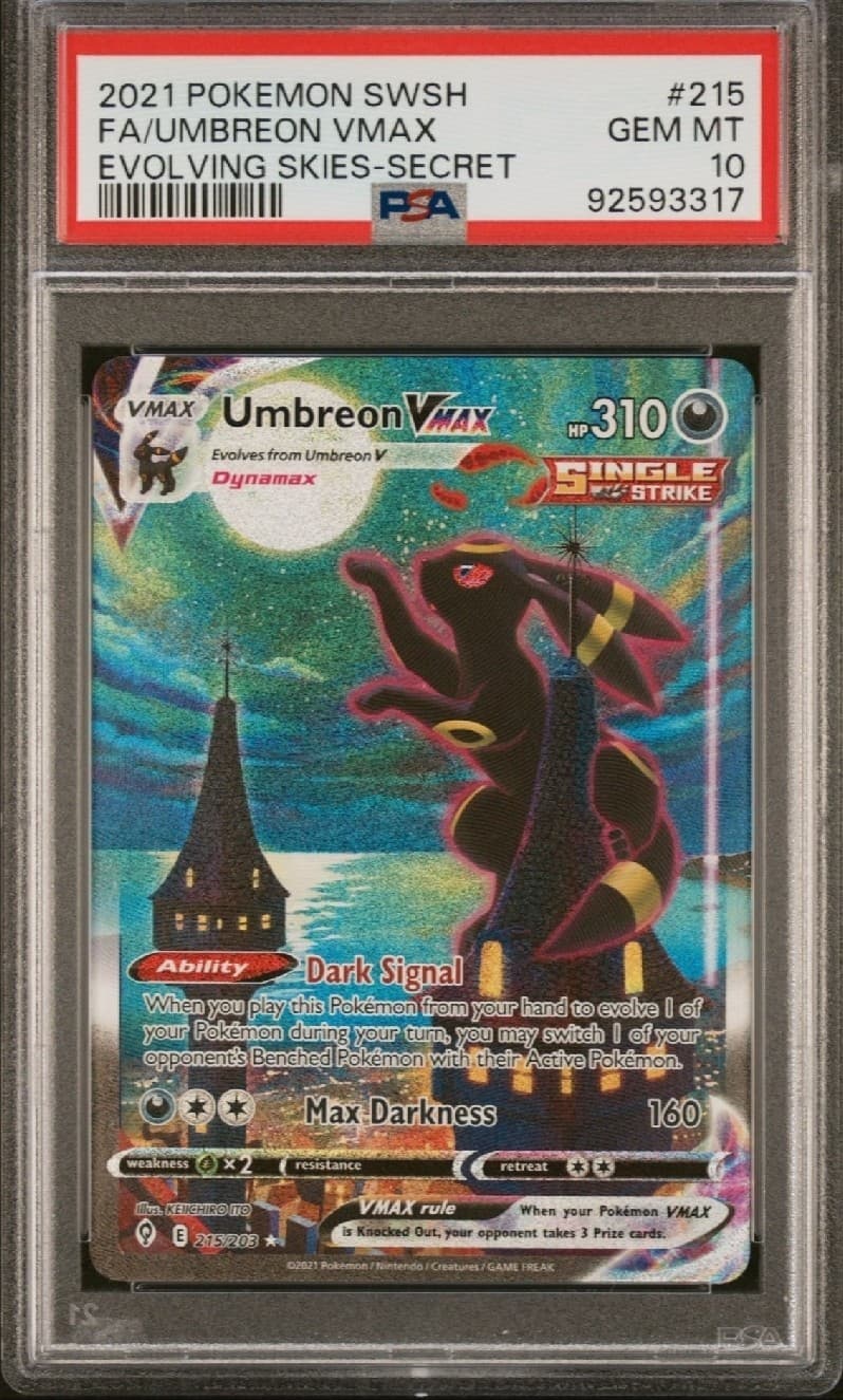 Moonbreon Umbreon VMAX Alternative Art 215/203 PSA 10 Gem Mint