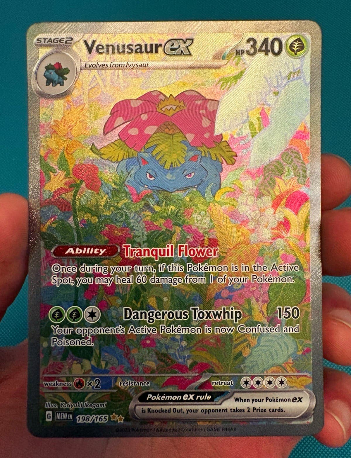 The Pokémon Company Venusaur ex 198/165 SV 151 SIR Full Art Holo English 340HP