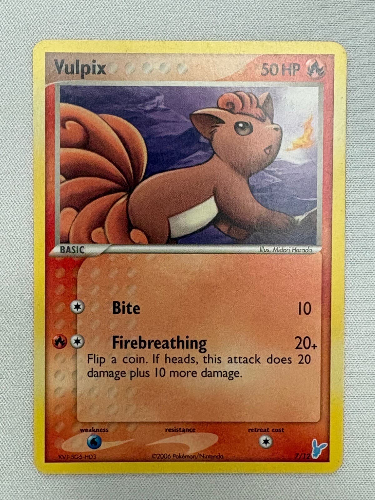 VULPIX 7/12 EX TRAINER KIT 2 MINUN POKEMON MP