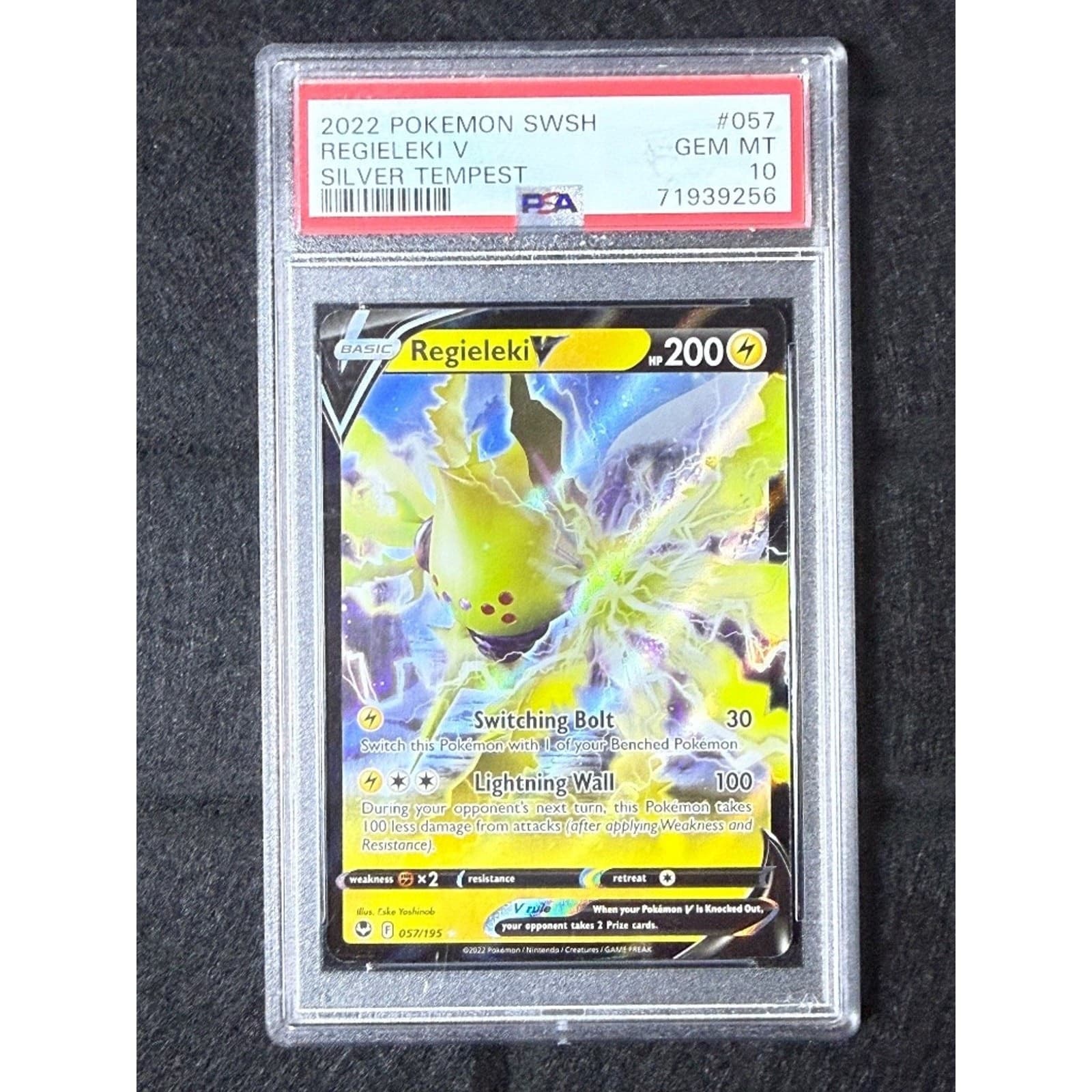 2022 Pokemon Regieleki V 057/195 PSA 10 Gem Mint