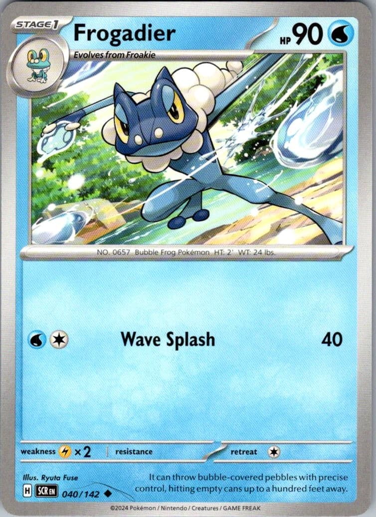 Frogadier Stellar Crown 40/142 Uncommon Pokemon Near Mint