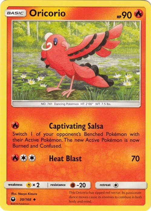 Oricorio - 30/168 - Uncommon (Lp) Celestial Storm - Fire Pokémon