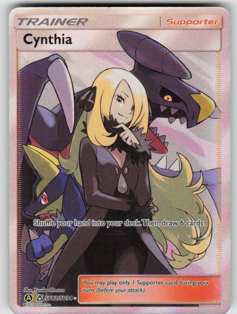 Cynthia Holo SV82/SV94 Ultra Rare Hidden Fates Shiny Vault Pokemon NM