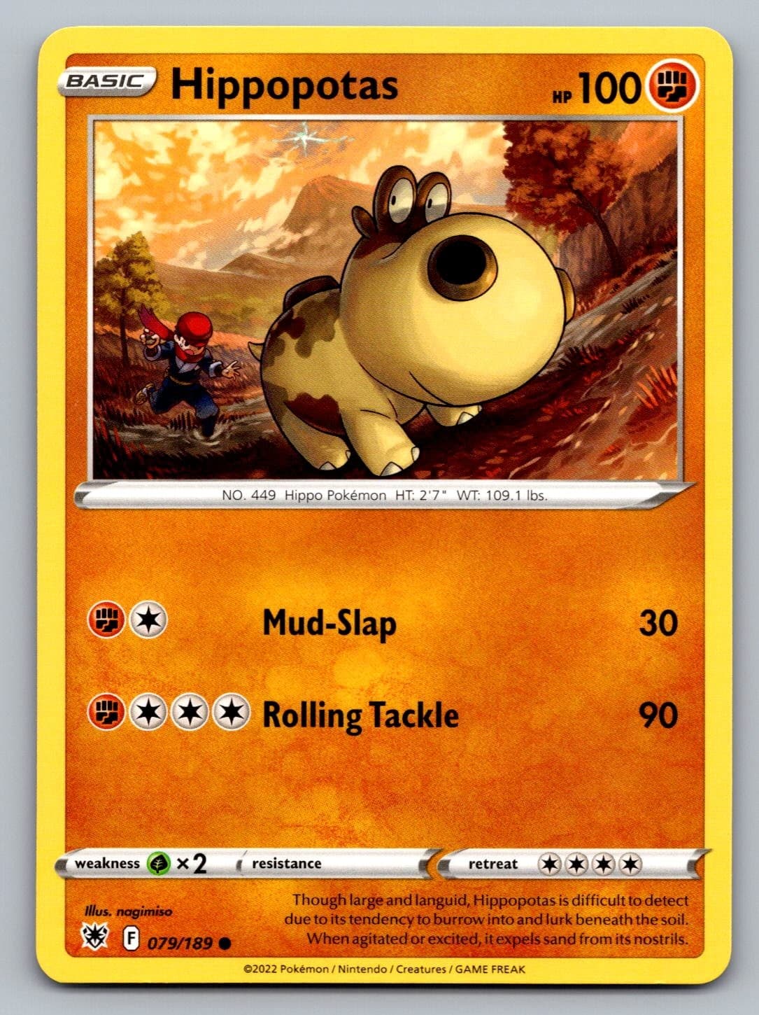 Pokemon TCG SWSH10: Astral Radiance Hippopotas 079/189