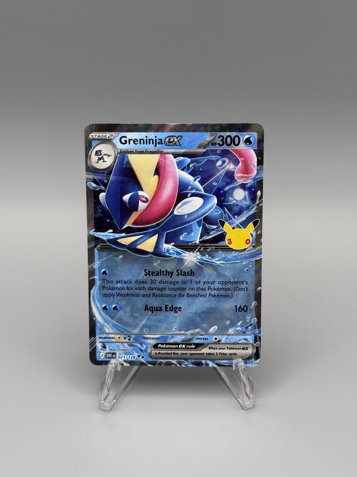 Greninja ex 021/128 Double Rare Pokemon 30th Celebration NM Holo