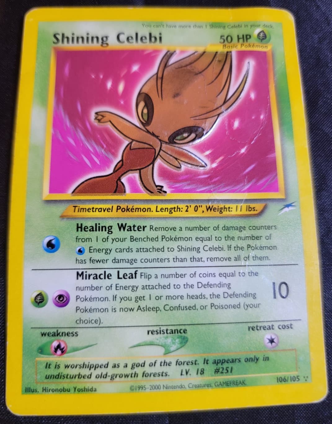 Holo Foil Shining Celebi # 106/105 Neo Destiny Set Pokemon Trading TCG Cards HP