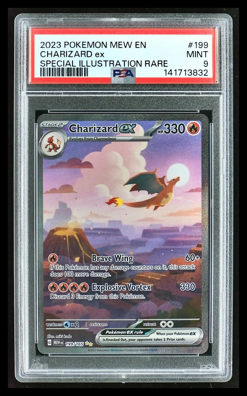 Charizard EX 199/165 Special Illustration Rare Pokemon 151 PSA 9