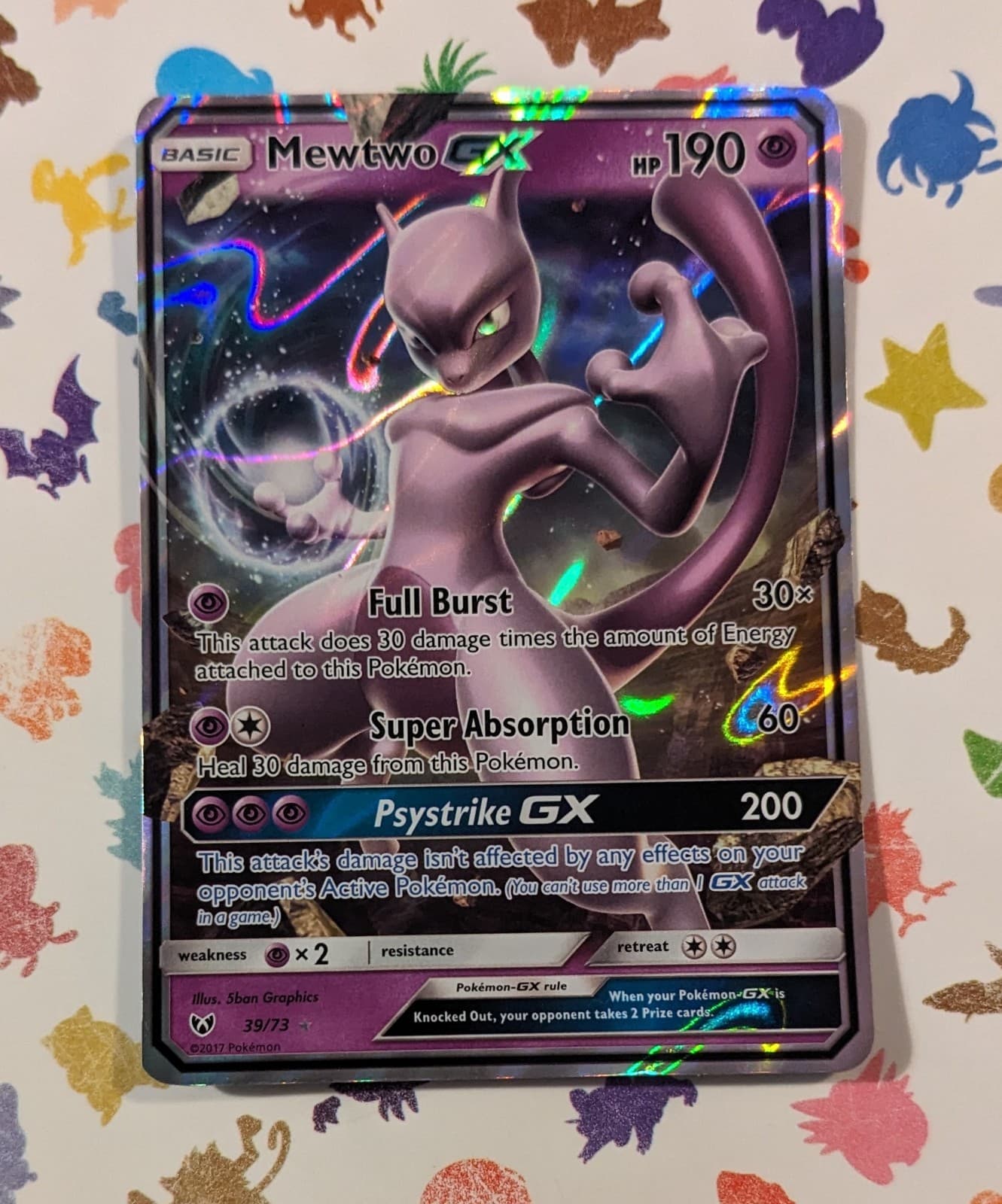 Pokemon TCG Mewtwo GX 39/73 Shining Legends English Holo 2017