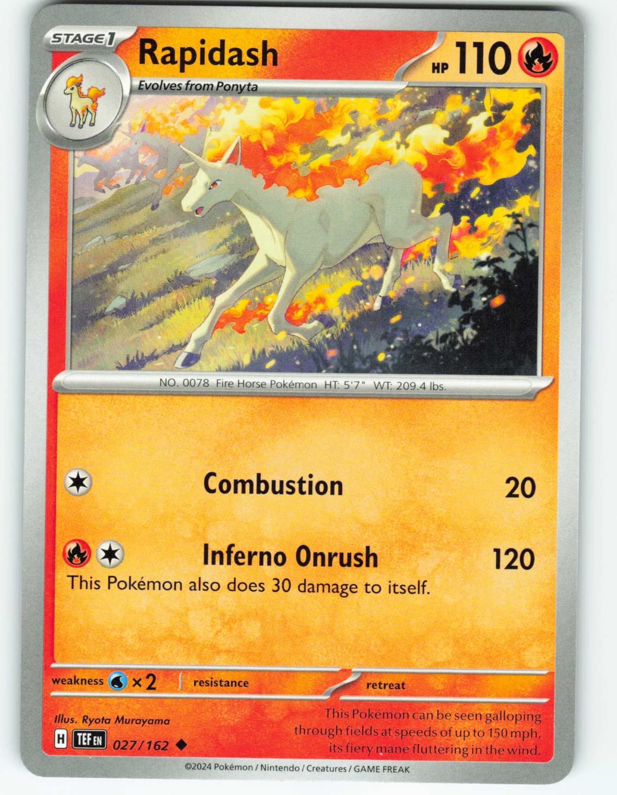 Rapidash - 27/162 Temporal Forces - Pokémon TCG - 2024