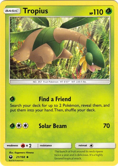 Tropius - 21/168 - Uncommon (Lp) Celestial Storm - Grass Pokémon