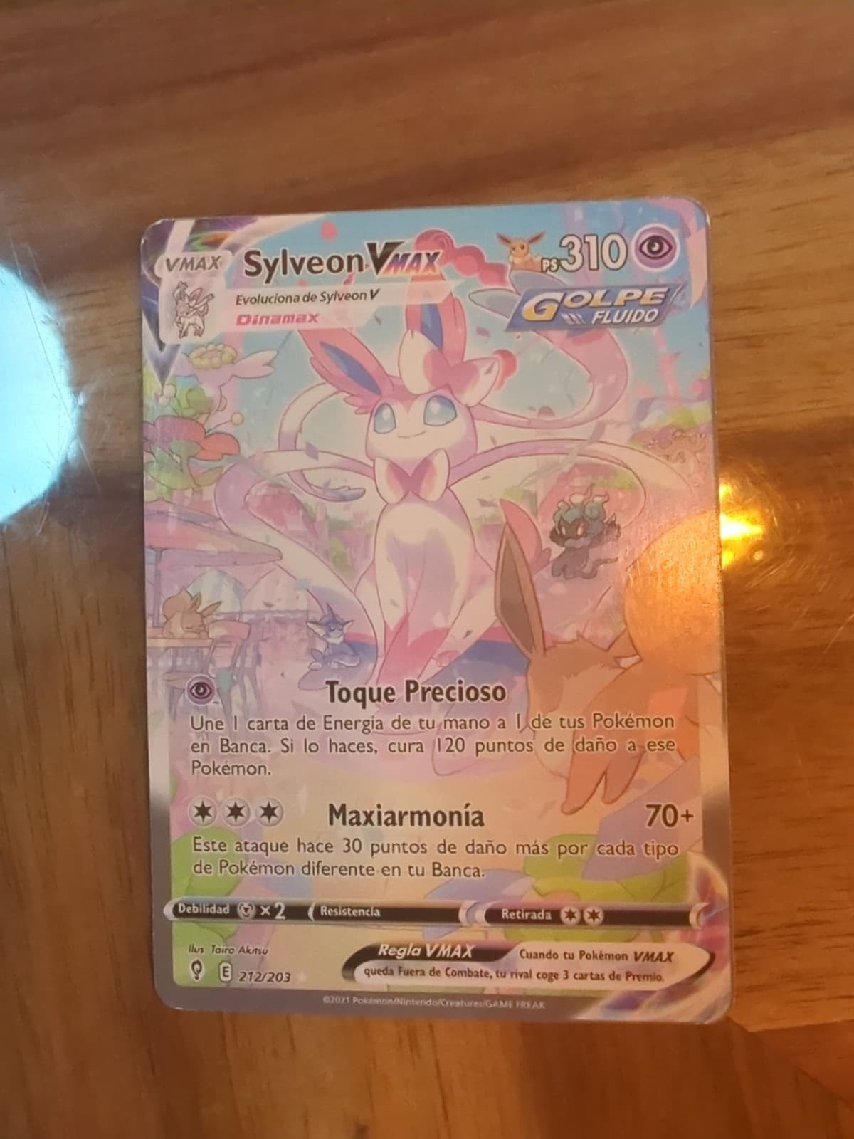 Feelinara Vmax Evolving Skies German Pokemon #212/203 Sylveon Vmax
