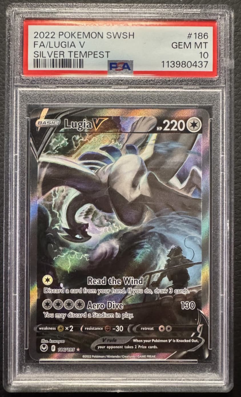Pokemon Lugia V Silver Tempest Full Alt Art 186/195 PSA 10 Gem Mint