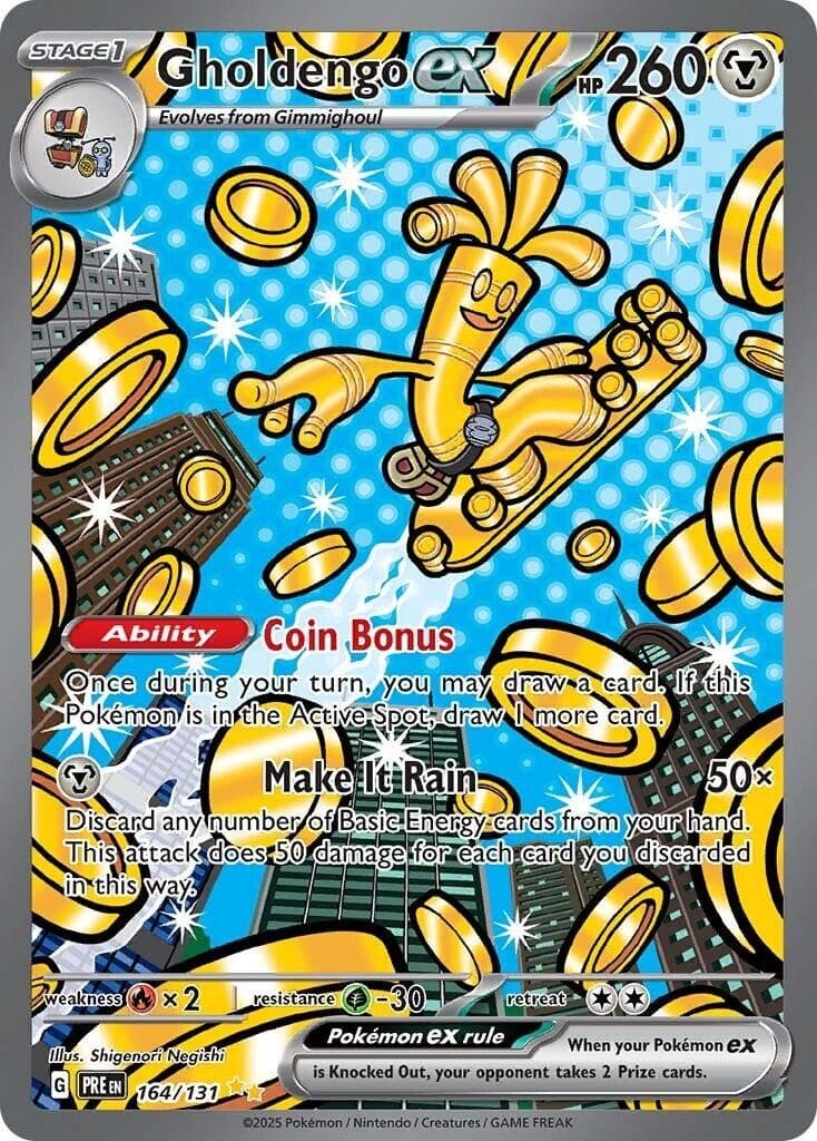 Holofoil Gholdengo ex - 164/131 - NM - SV: Prismatic Evolutions