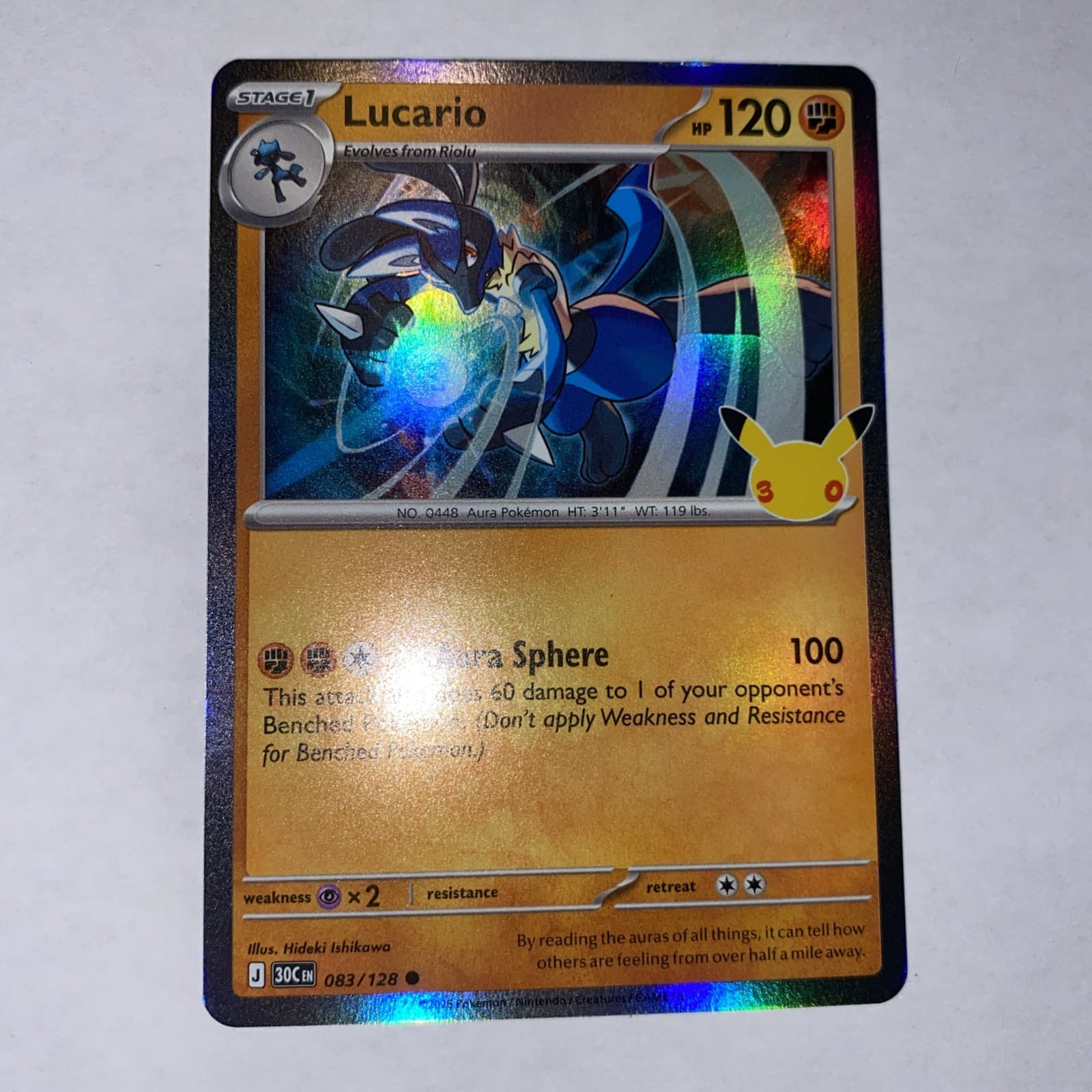 Lucario - 2026 Pokemon 30th Celebration 83/128 LP