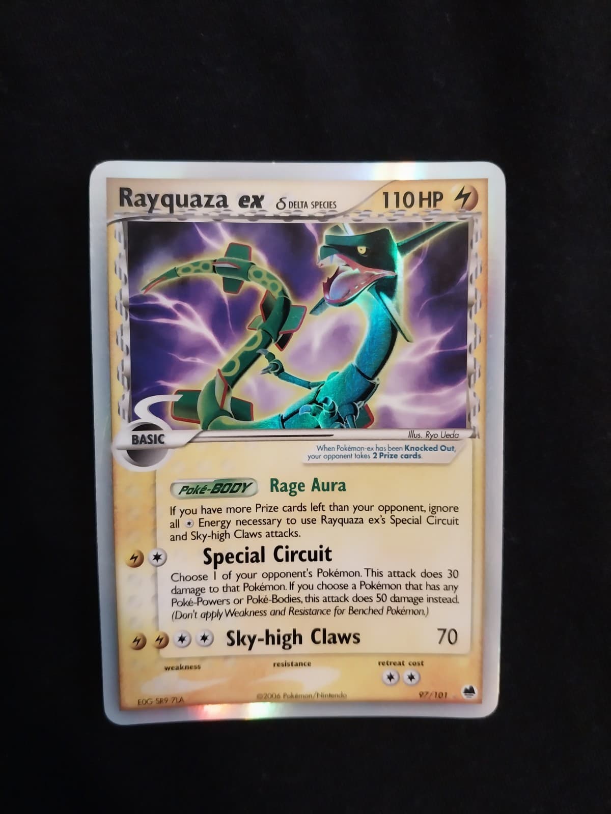 Pokemon Rayquaza ex (Delta Species) 97/101 EX Dragon Frontiers Holo Rare Pokemon