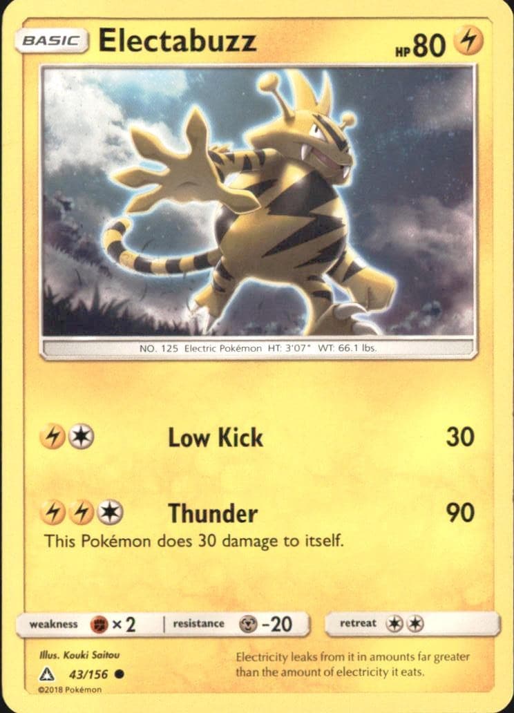 Electabuzz 43/156 Ultra Prism Common 2018 by Kouki Saitou