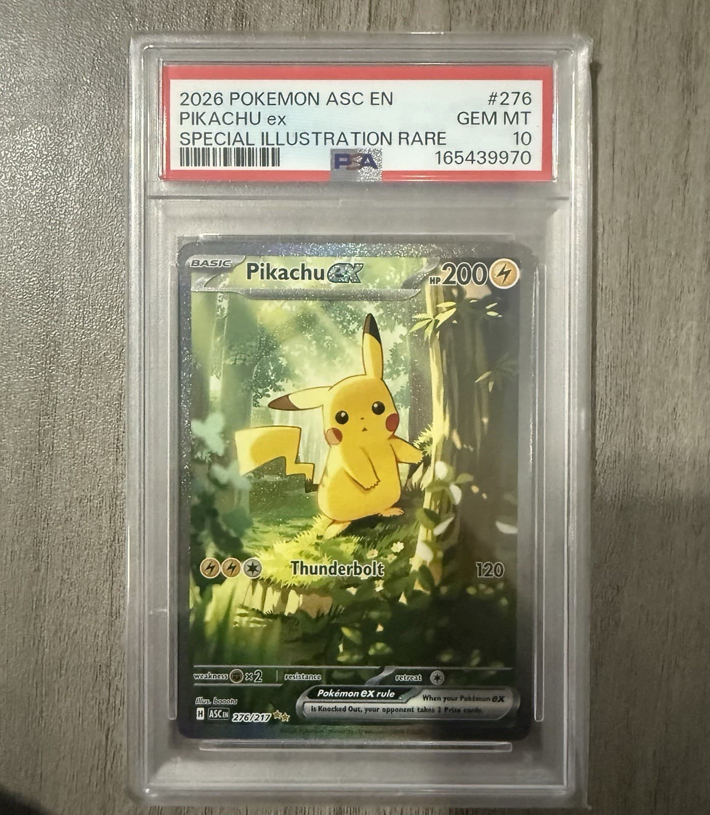 Pikachu ex 276/217 Asc SIR EN PSA 10 (Treekachu)