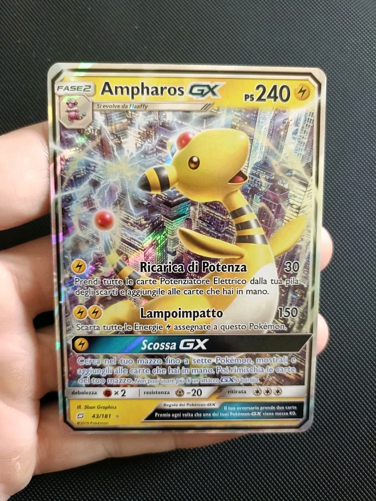 Ampharos GX 43/181 - Gioco Di Squadra - ITA - Near Mint - A15
