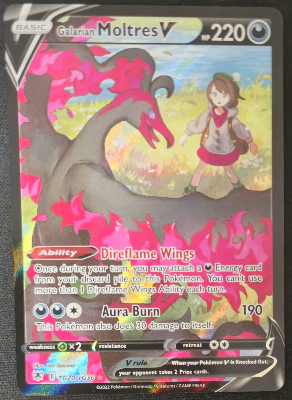 Galarian Moltres V TG20/TG30 Astral Radiance FA Trainer Gallery Holo Pokémon NM