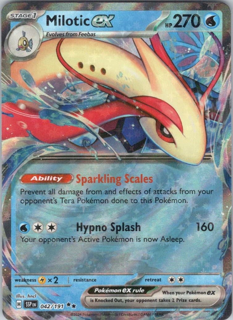 Milotic ex - 042/191 #42/191 (Holo) (NM) SV08: Surging Sparks SSP Pokemon