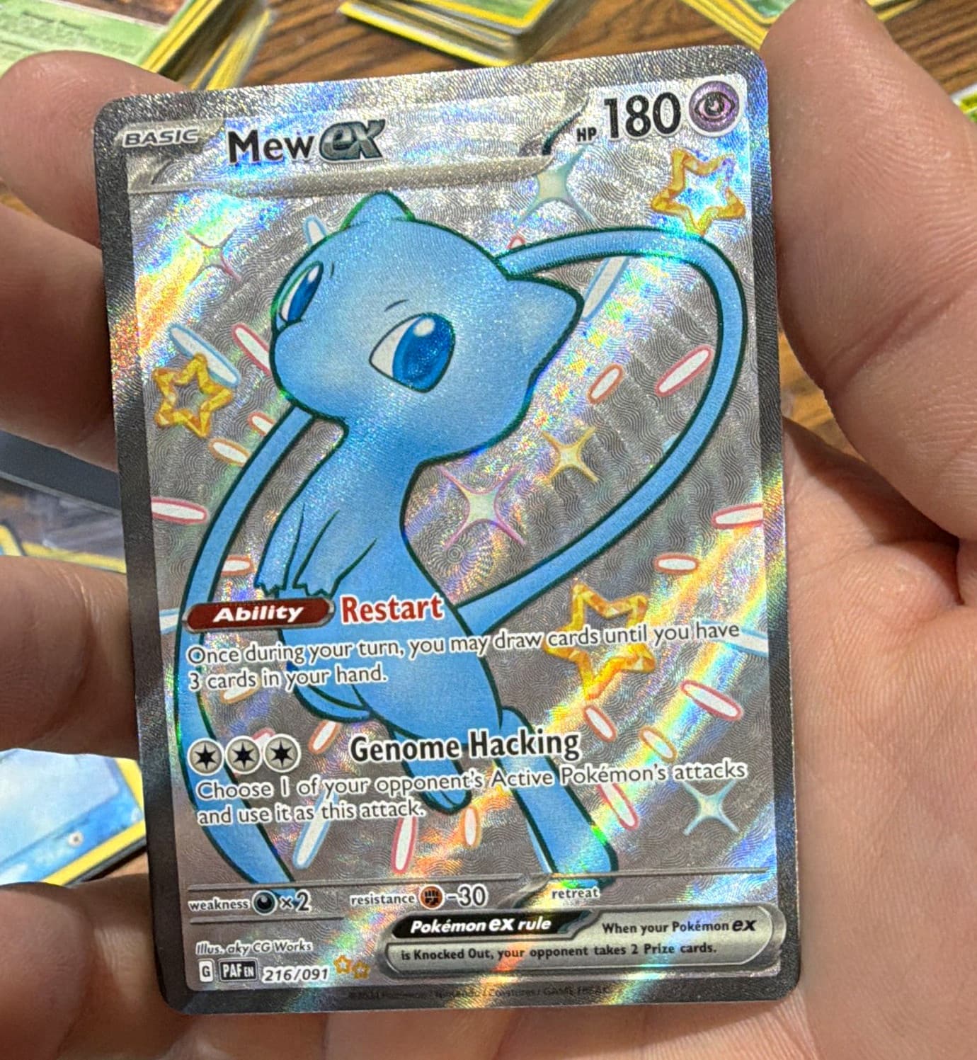 The Pokémon Company Pokemon TCG Mew ex 216/091 Paldean Fates UR Full Art Holo