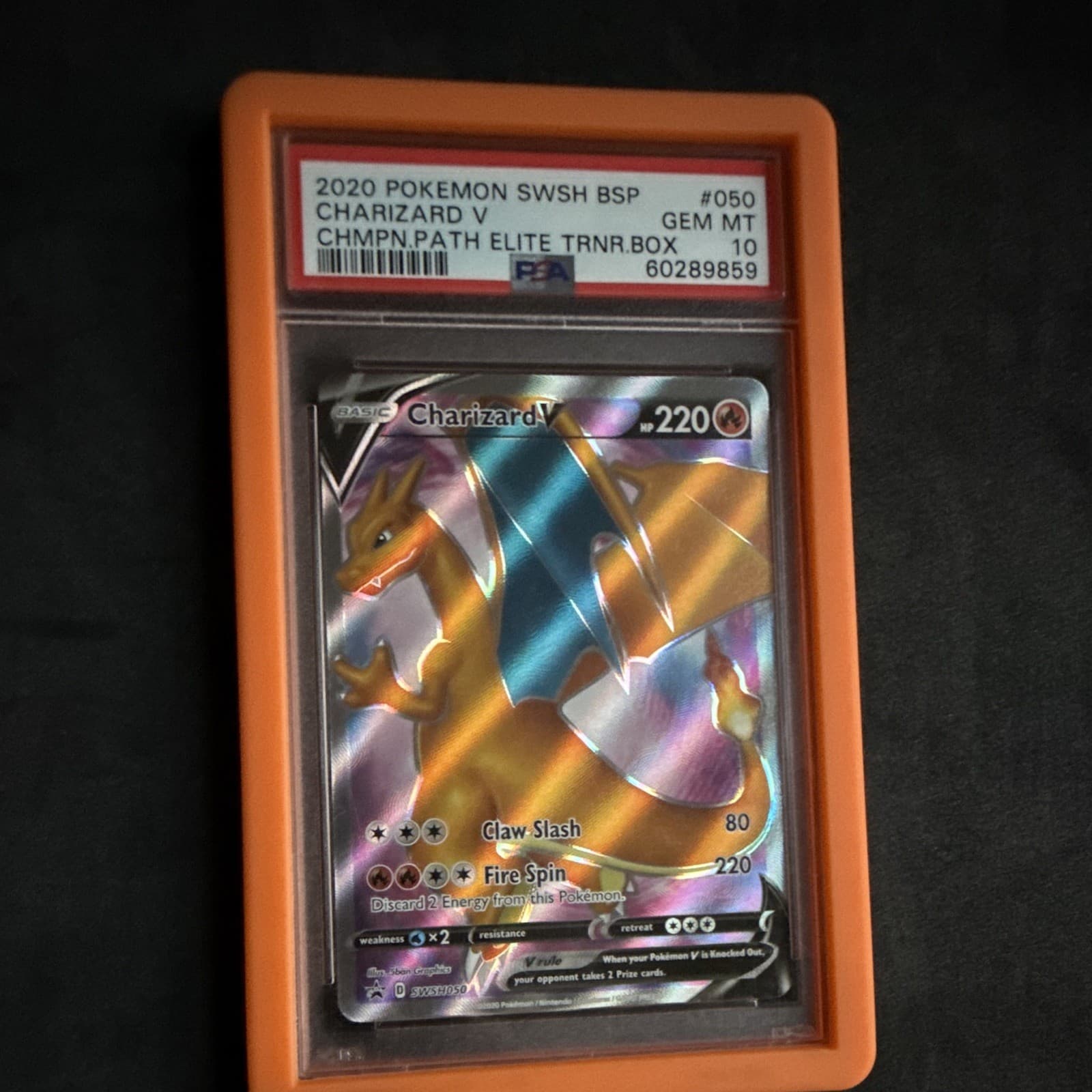 Pokemon TCG Charizard V SWSH050 SWSH Promo Holo 2020 PSA 10 Age 4+