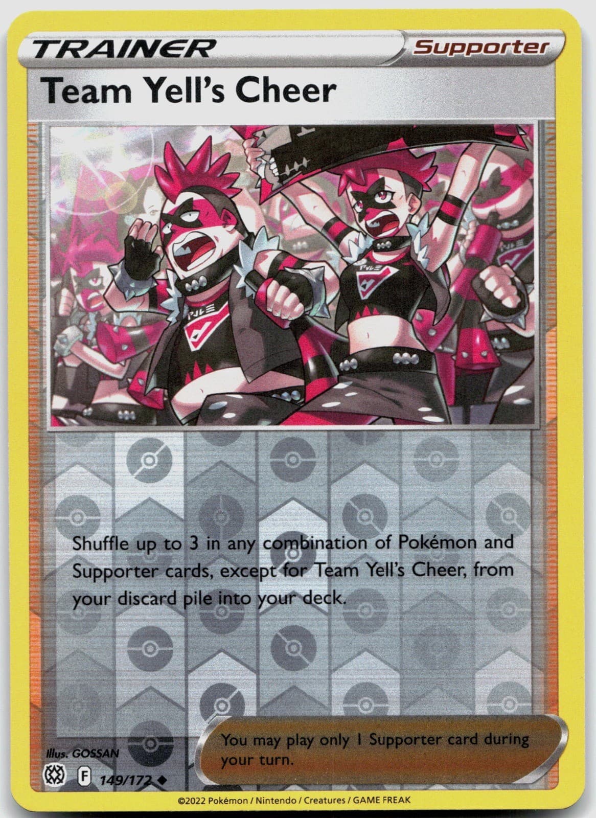 Team Yell's Cheer 149/172 SWSH09: Brilliant Stars POKEMON TCG Uncommon