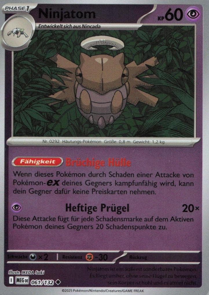 Pokémon Ninjatom Mega-Entwicklung #61 NM DE