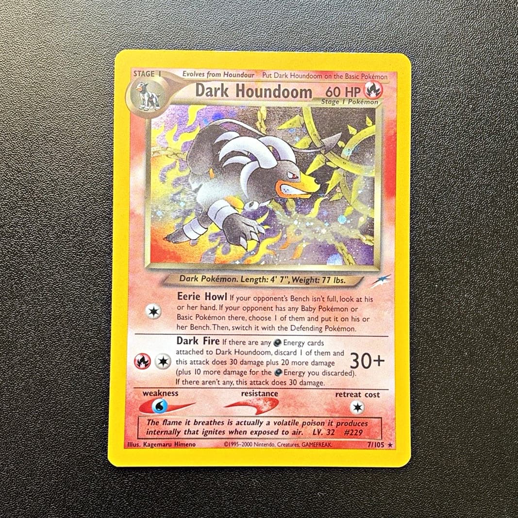 Nintendo Dark Houndoom Holo Rare 7/105 Neo Destiny Unlimited English 2000