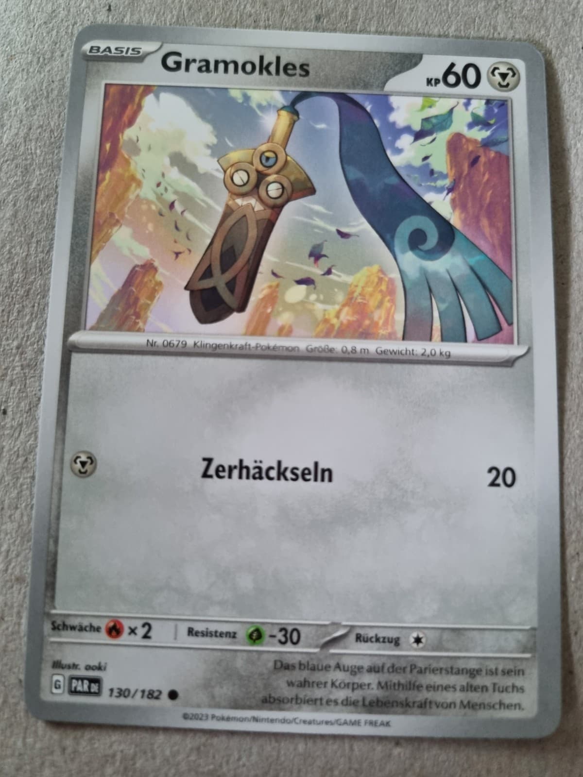 Pokémonkarte Gramokles 130/182 Paradoxrift PAR DE Original