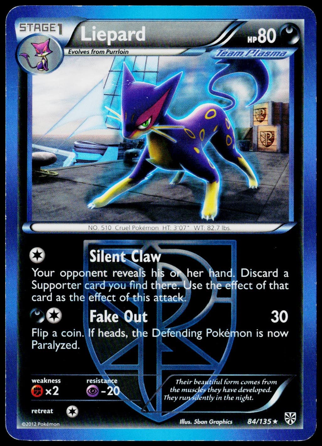 Liepard (Team Plasma) 84/135 Plasma Storm LP